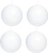 Trend Candles Bolkaars glad - 4x - wit - 7 cm - 16 branduren