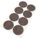 Adsamm 8 x wollen viltglijders, bruin, Ø 50 mm