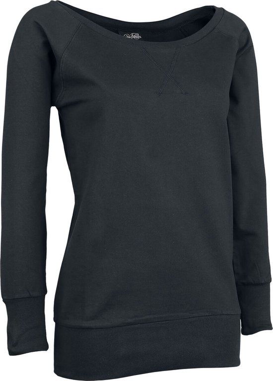 Urban Classics Boat Necker Dames Sweatshirts - Zwart - S