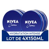 NIVEA Crème Visage, Corps et Mains, (4 x 150 ml)