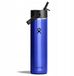 Hydro Flask – Lightweight Wide Flex Straw Cap Bottle 710 ml (24 oz) – Roestvrij Staal, Lekdicht met Band – Geïsoleerd 24 Uur Koud – Sapphire Blue