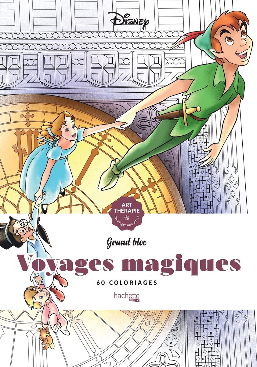 hachette heroes Grand bloc - Disney Voyages Magiques - Kleurboek voor volwassenen