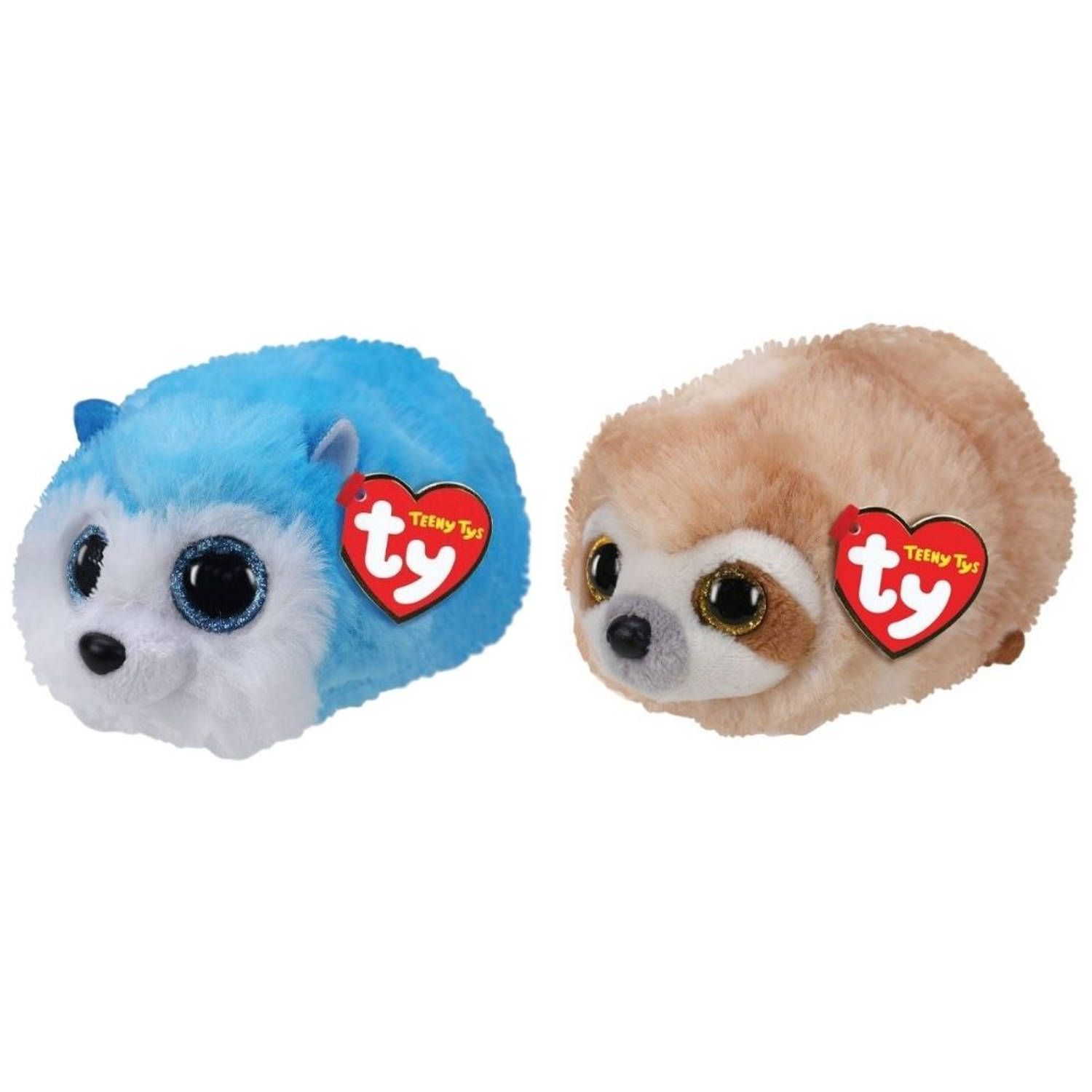 TY - Knuffel - Teeny s - Slush Husky & Dangler Sloth - 2023 - Meerkleurig