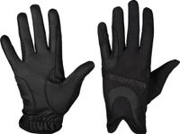 Horka Handschoenen met sparkle streep Black - S | Paardrij handschoenen