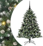 vidaXL Kunstkerstboom Groen 120 cm PVC en Plastic en Staal