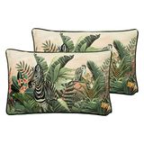 Evans Lichfield Manyara Twin Pack Polyester Gevulde Kussens, Zebra, 30 x 50cm