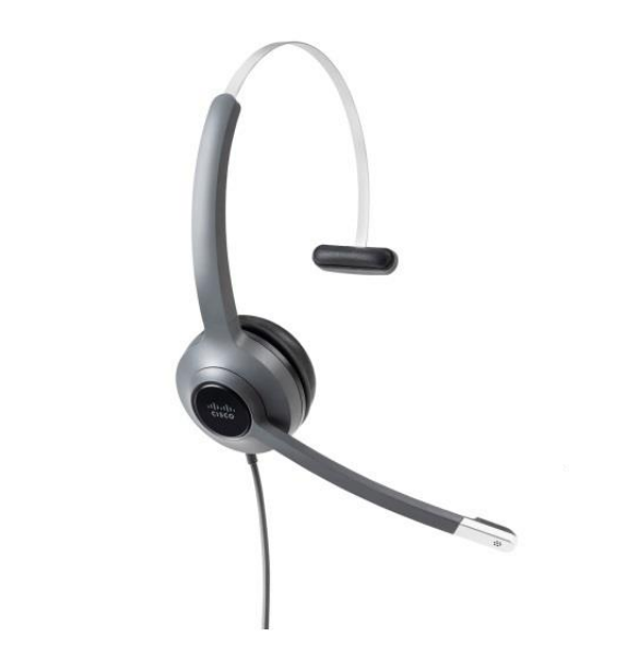 Cisco 521 Headset - Bedraad - USB, 3,5-mm-connector - Mono - Grijs/Zwart