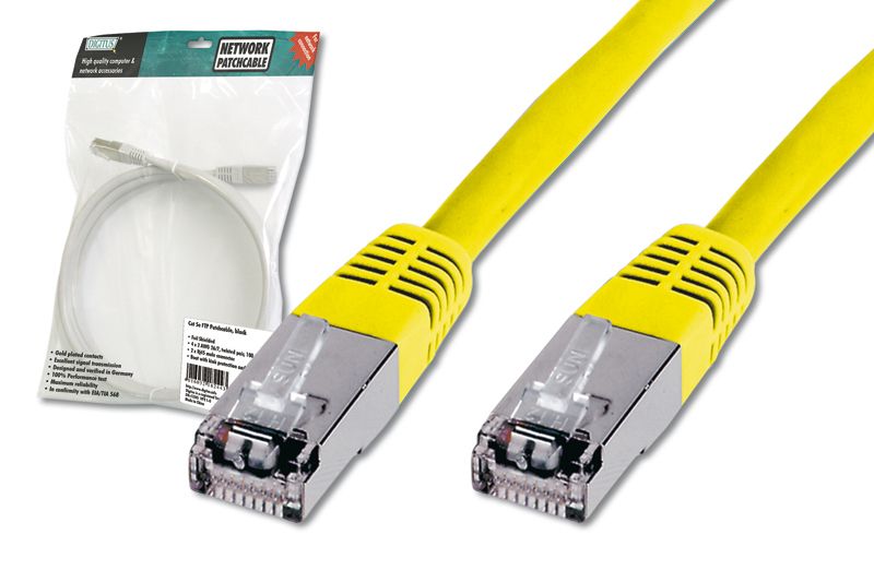 Digitus Patch Cable, SFTP, CAT5E, 1M, yellow