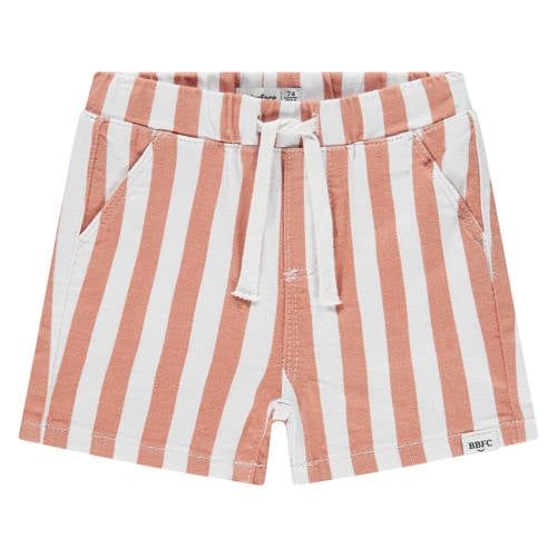 Babyface regular gestreepte casual short oranje