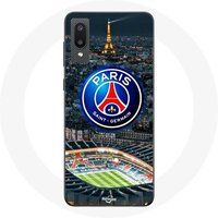Maniacase Hoesje Samsung Galaxy A02 psg logo stadion nacht eiffeltoren