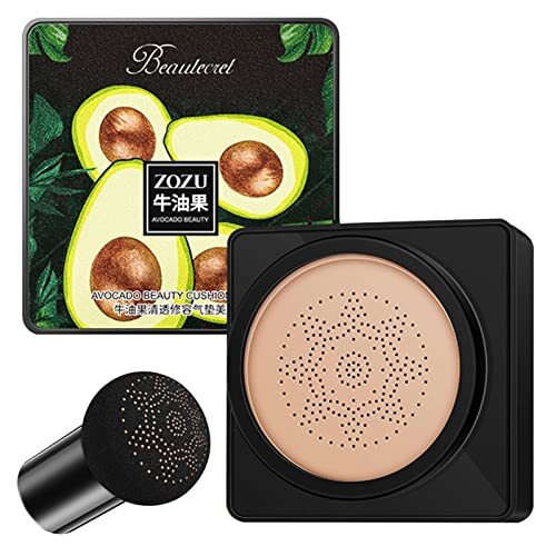 Rolempon Luchtkussen CC Crème,Avocado Paddenstoel Hoofd Luchtkussen CC Crème Concealer | CC Cream Foundation Volledige dekking, hydraterende BB Cream voor de meeste huidtypes