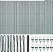 vidaXL - Hexagonal - Mesh Fence - with - Ground - Fixing - 100 - x - 1.4 - m - Grey - Mesh