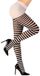 Widmann Carnaval verkleed panty voor dames - zwart/wit gestreept - 70 denier - one size M/L - party kleding