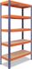 Shelfplaza PRO étagère métallique - 155x80x40 cm - bleu-orange - 5 tablettes