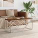 Maison Exclusive - Table basse, acier inoxydable et bois recyclé, massif