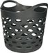 5Five Flexibele wasmand/opbergmand - rond - donkergrijs - 28 liter