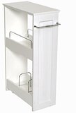 Zenna Home Slim Bathroom Shelf, 8" x 26.25" x 16", White