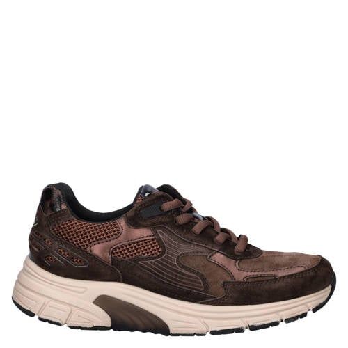 Gabor Rollingsoft chunky leren sneakers - bruin
