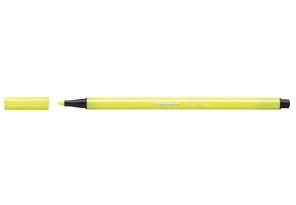 Stabilo Pen 68, premium viltstift, neon geel, per stuk