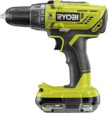 Ryobi Slagboorschroevendraaier 18V 2 snelheden 50 Nm 500-1800 rpm 24-voudige koppelinstelling 13 mm boorhouder geleverd met 1 accu 2Ah en oplader R18PD32-1C20G