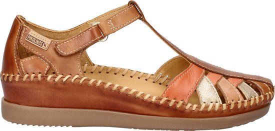Pikolinos Cadaques dames sandalen - Cognac - Maat 38