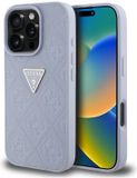 Guess Hot Stamp 4G Patroon - iPhone 16 Pro Max - Metalen Logo - Fiolet