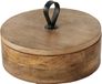 Boltze Home - Boîte ronde KABIR, bois de manguier, Ø 19 cm