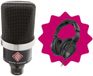 Neumann TLM 102 BK condensatormicrofoon met Sennheiser HD 280 koptelefoon