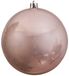 Decoris Boule de Noël - 4x - rose clair - grand - 14 cm - plastique - brillant