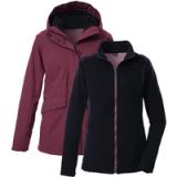killtec Kow 189 Wmn Jckt dames Outdoorjack/3 in 1 functioneel jack met capuchon en inritsbaar fleecejack