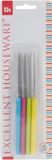 Merkloos Excellent Houseware gekleurde schilmesjes - 4x stuks - 17 cm