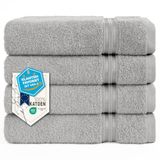 Hammetex Handdoeken 4-delige Set 50x100 cm, 100% Katoen Badstof