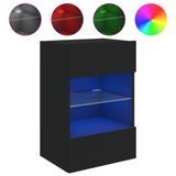VidaXL TV-wandmeubel met LED-verlichting 58,5x30x60,5 cm zwart