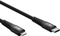 Goobay USB-C naar Lightning Kabel - 60W PD - Soft Nylon Sleeve - 3 meter - Zwart