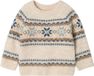 Vertbaudet Jacquard babytrui jongen gemêleerd beige
