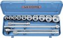 Gedore 32 EMZ Dopsleutelset 3/4\" 14-dlg 6-kant 22-50 mm