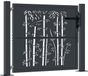 vidaXL Poort met bamboe-ontwerp 105x80 cm staal antracietkleurig