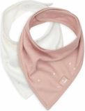 Jollein Slab Bandana Katoen Slabbetjes Baby 2 Stuks Twinkling Wild Rose