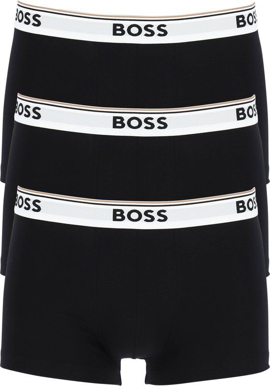 Power Trunk Boxershorts Men - Size M - 3-Pack - Black/White - Cotton