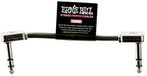 Ernie Ball 6407 Flat Ribbon Patchkabel Stereo 7.5cm Zwart