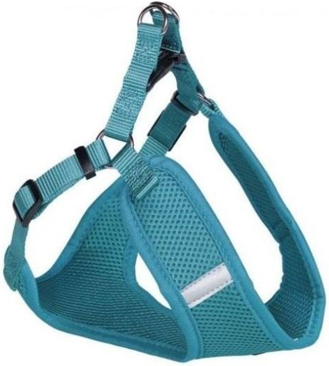 Nobby - Hondentuig - Mesh Reflect - Turquoise - XXS - buikomtrek 28 tot 33 cm