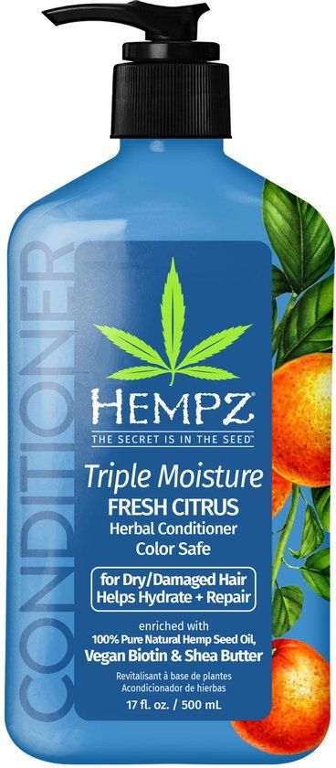 Hempz Triple Moisture Fresh Citrus Herbal Conditioner - Kalmerende & Hydraterende Conditioner 500 ml