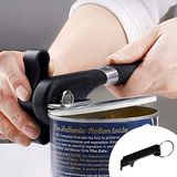 AvryLuky Handmatige blikopener, blikopener met gladde rand, blikopener met zachte handgrepen, ergonomische gladde rand, voedselveilige roestvrijstalen blikopener voor keuken en restaurant