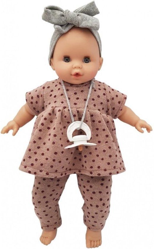 Paola Reina Pop Sonia Met Geluid - 36 cm. - Stip/Roze