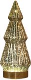 Anna's Collection Kerstboompje glas 10led op batterij met timer 23.5x10 cm metallic goud