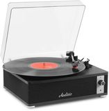 Audizio Irvine platine vinyle avec Bluetooth 5.4, noir