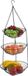 Merkloos Relaxdays Hangende fruitmand - 3 lagen - 73 x 28 cm - Staal - Zwart