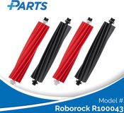Roborock R100043 Borstels (4 Stuks, Plus.Parts® alternatief voor 8.02.0199)