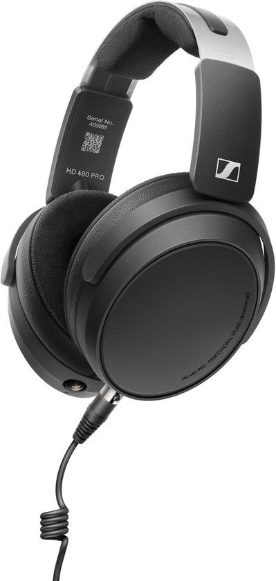 Sennheiser HD 480 Pro Gesloten professionele studio-hoofdtelefoon, 3 m spiraalkabel, opnameoorkussens en draagtas (700499)