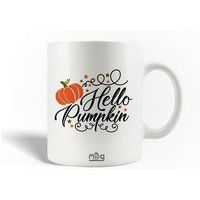 Keramische mok maniacase, Hello Pumpkin Illustratie Happy Halloween